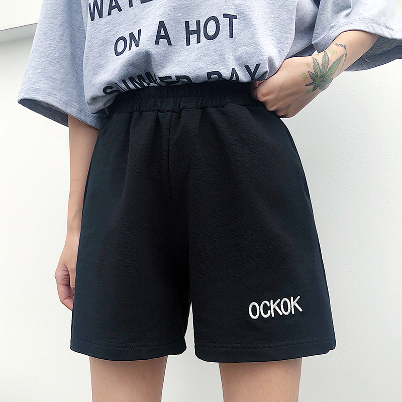 Sports shorts women's high waist loose new wide leg pants for summer 2021