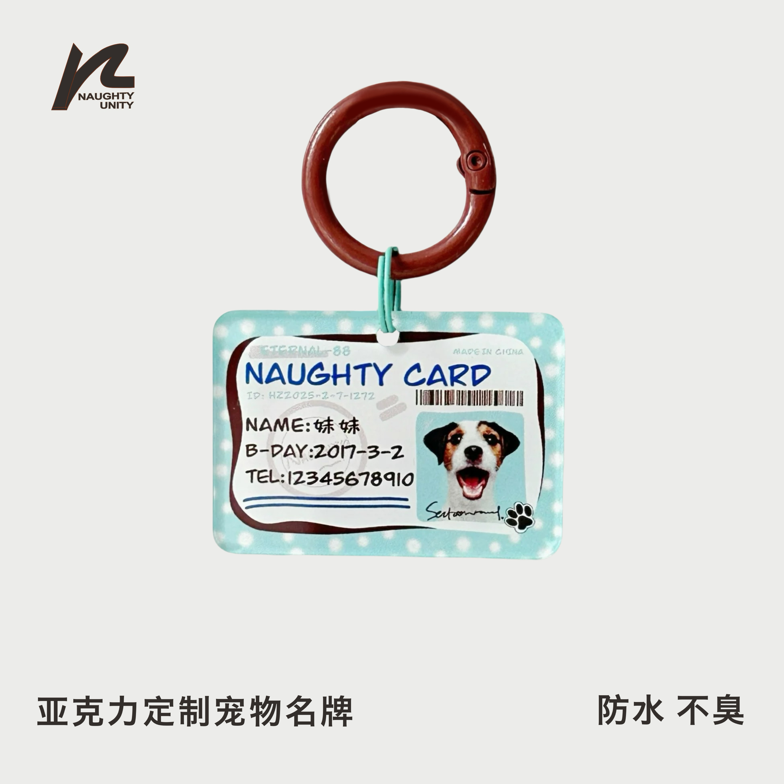 定制原创宠物防丢牌刻字狗牌吊牌宠物身份牌狗狗防走失名牌亚克力