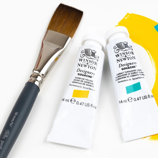 英国温莎牛顿设计师级水粉颜料14ml管状不透明水彩永固白高光