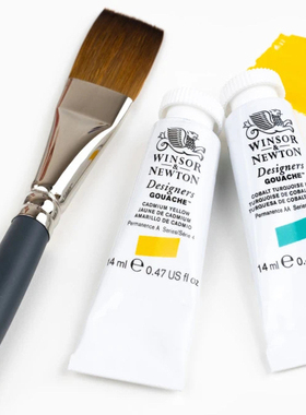 英国温莎牛顿设计师级水粉颜料14ml管状不透明水彩永固白高光