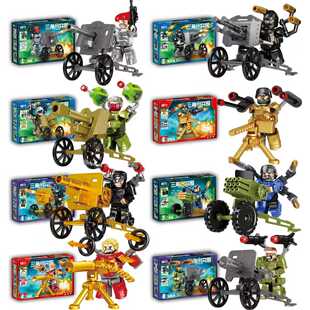 2026新款0871三角洲突围特种部队积木人激光炮双射炮拼装男孩玩具