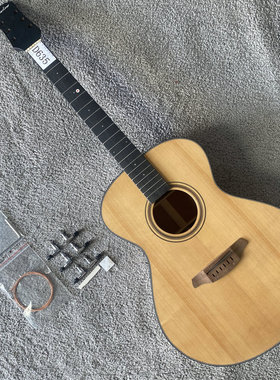 41寸OM全单电箱 半成品DIY 德国Shadow全单板木吉他 全单板民谣琴