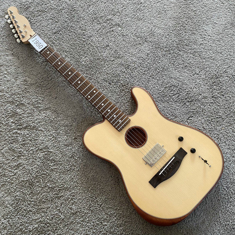 原木色静音吉他 云杉+桃花心实木琴体22品玫瑰木 电木两用吉他 新,乐器/吉他/钢琴/配件,吉他-电吉他,淘宝优惠券,粉丝福利购,淘宝优惠卷