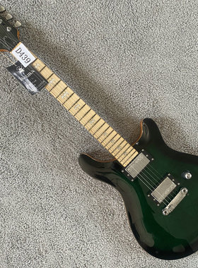 PRS电吉他 樱花SAKURA倒挂弦吉他 透明绿色虎纹22品枫木指板 库存