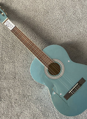 意大利塞维尔 古典吉他 36英寸 木吉他金属蓝色Xavier 瑕疵装饰琴