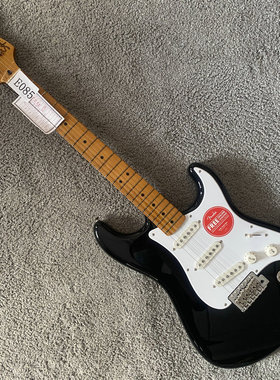 Fender电吉他芬达CV50 三单SSS拾音器Squier黑色21品单摇库存特价