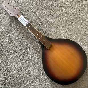 韩产曼陀铃Mandolin8弦吉他 半成品DIY组装 日落色云杉木箱体微瑕
