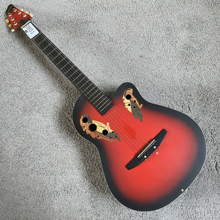 SAKURA樱花木吉他40寸钢弦Ovation款式民谣奥维逊瑕疵装饰琴处理