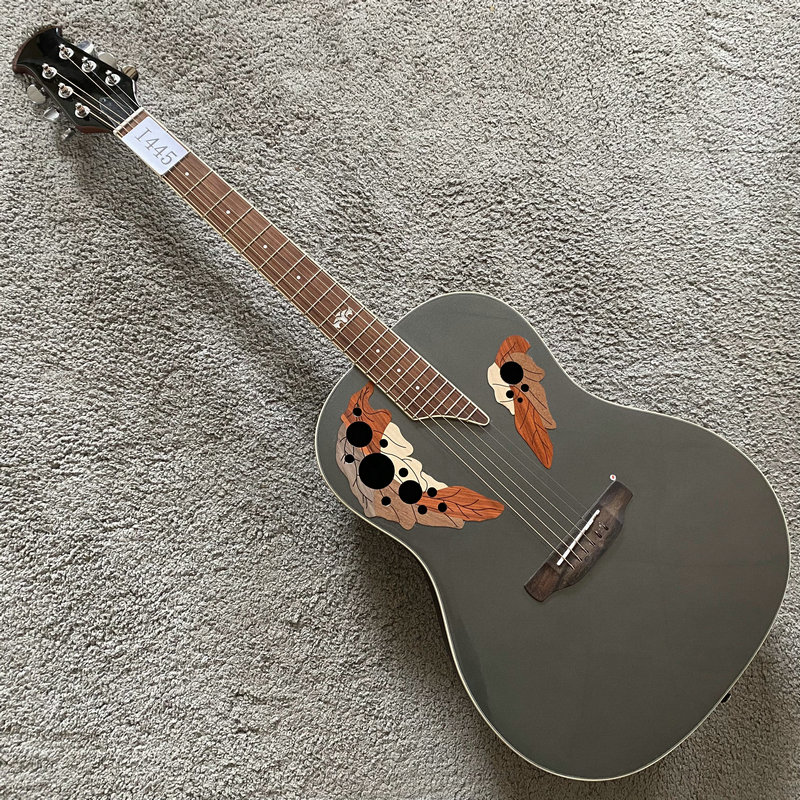 台产 样品木吉他 民谣吉他ovation奥威逊款式胶背琴 24品金属油漆