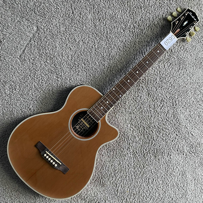全实木 红松木+非洲桃花心木琴体 静音吉他德国Shadow 民谣钢弦琴
