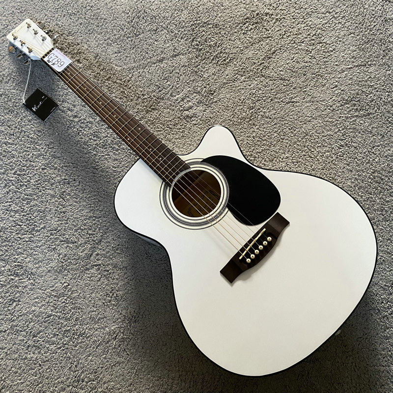 Blast AG210极风木吉他 40英寸民谣琴 白色20品玫瑰木 初学练习琴