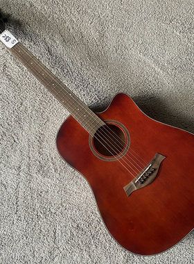 Fishbone 41英寸云杉木面单民谣 入门练习特价琴 单板木吉他 库存