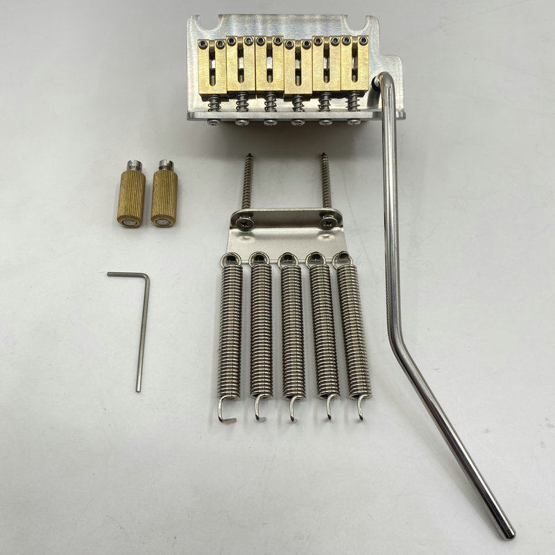 日产 吉他单摇拉弦板 拉丝钢+纯铜底座 小双摇琴桥铜鞍马一套全新