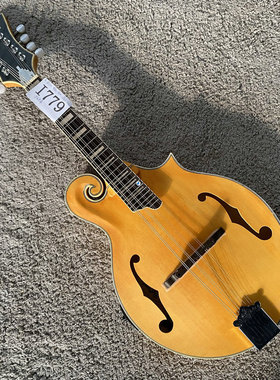 微瑕曼陀铃Mandolin吉他原木色全单电箱琴美国安吉利克D.Angelico