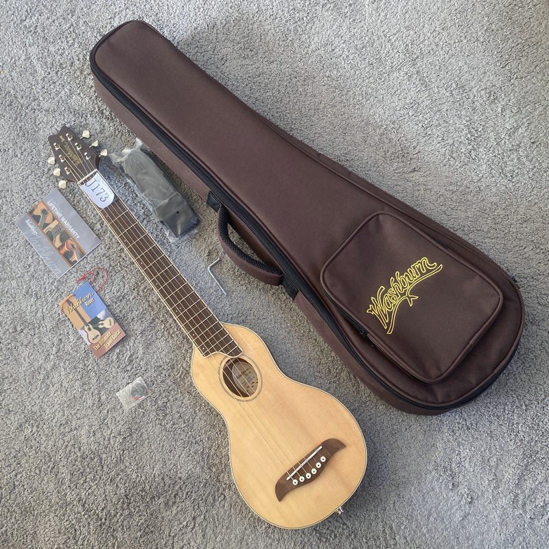 电箱款旅行吉他 34寸单板木吉他 美国勇士正品 标准音 儿童初学琴