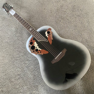 样品琴 奥威逊Ovation款式无标胶背吉他 钢弦民谣 24品 台产 特价