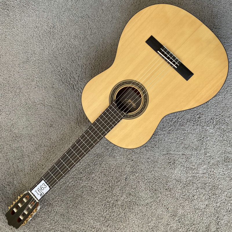 台湾维拉Veelah古典吉他 39寸木吉他 单板 云杉木面单19品 库存琴