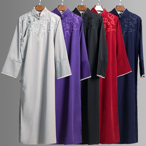 相声服大褂长袍马褂长衫演出服