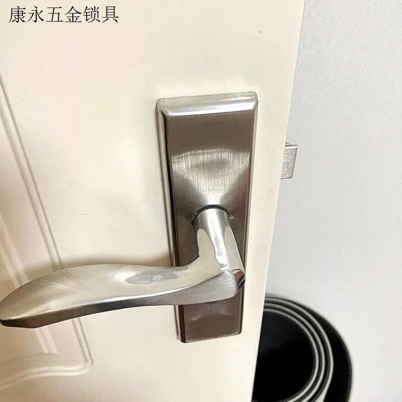 58孔免开孔室内家用不锈钢房间门把手中心距50孔房门通用型可调.