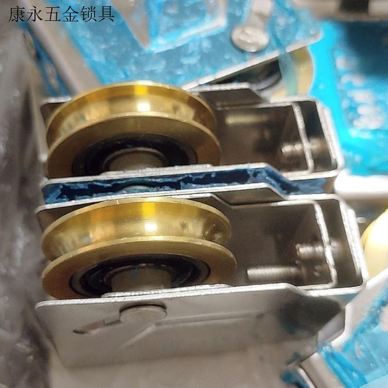 老式90推拉窗铝合金门窗滑轮90窗户静音轮轴承铜轮配件移门滚轮.