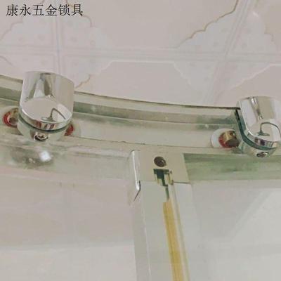 淋浴房滑轮配件大全玻璃推拉移门隔断滚轮老式圆弧形浴室导轨轮.