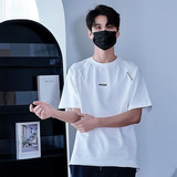 T6073-P4281%棉19%锦纶夏季新款简约刺绣短袖T恤半袖打底T恤，男装T恤，电商C309A