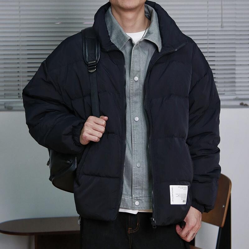 YR0027-P178-新款羽绒服外套牛仔领假两件宽松白鸭绒羽绒服外套男,男装羽绒服,电商C309A