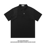 白底G5309-P4894%聚酯纤维6%氨纶25夏季新款袖口拼接短袖polo衫，男装T恤，电商C309A