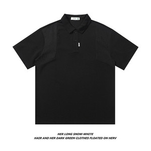 白底G5309-P48 94%聚酯纤维6%氨纶 25夏季新款袖口拼接短袖polo衫图片