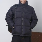 88001-P155冬季男士白鸭绒羽绒服雪山刺绣拼接撞色羽绒外套，男装羽绒服，电商C309A