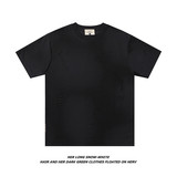 T5746-P3849%棉47%聚酯纤维4%氨纶做旧破洞工艺短袖T恤潮，男装T恤，电商C309A