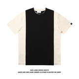 T6686-P5667%棉33%聚酯纤维夏季新款美式百搭拼色短袖T恤半袖t，男装T恤，电商C309A