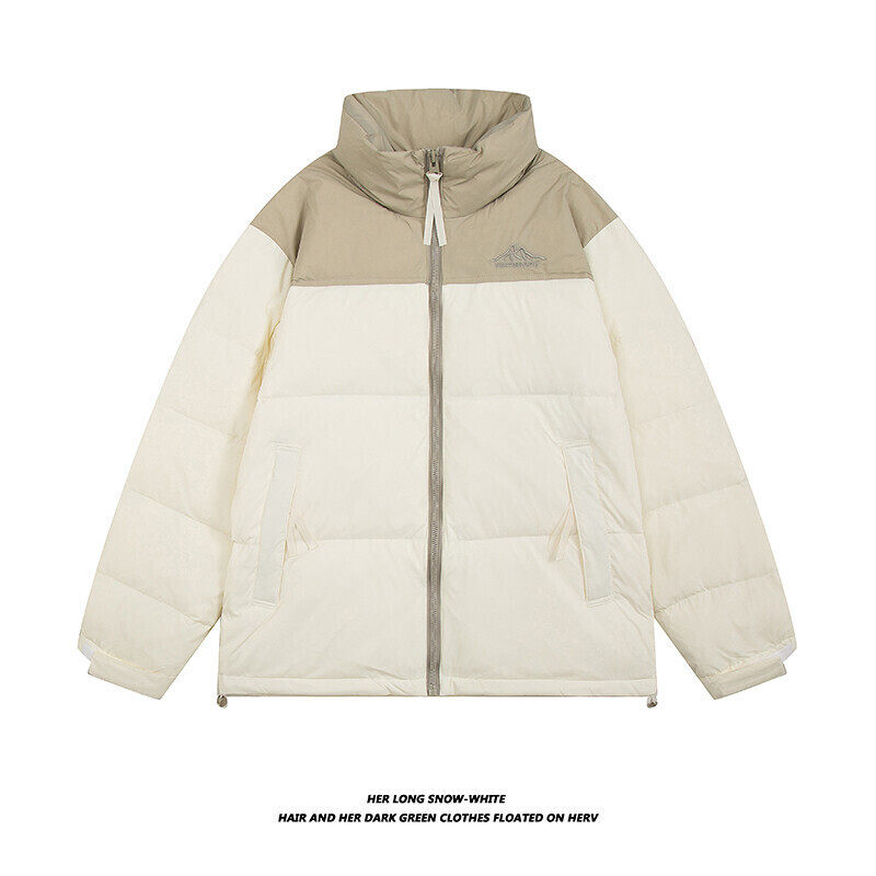 80绒冬季男士白鸭绒羽绒服雪山刺绣拼接撞色羽绒外套88001-P155,男装羽绒服,电商C309A
