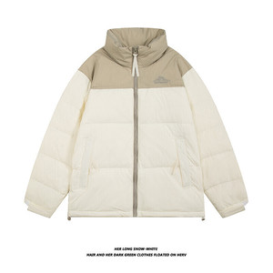 80绒 冬季男士白鸭绒羽绒服雪山刺绣拼接撞色羽绒外套 88001-P155图片