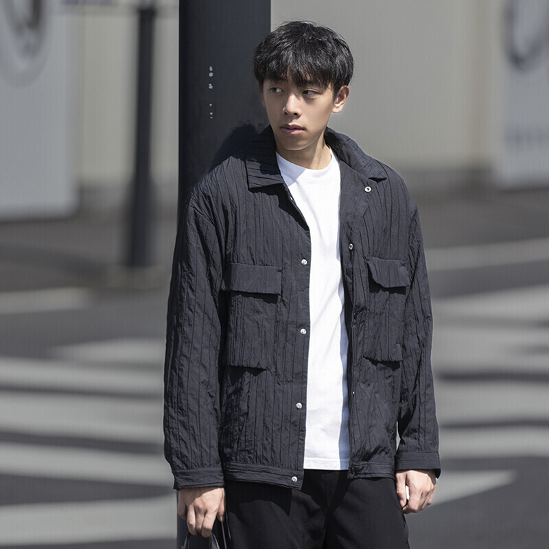 JK8301-P75春装新款男士新中式高级感简约休闲百搭青少年夹克外套,男装夹克,电商C309A