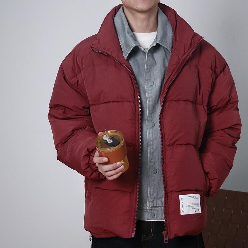 YR0027-P178-新款羽绒服外套牛仔领假两件宽松白鸭绒羽绒服外套男,男装羽绒服,电商C309A