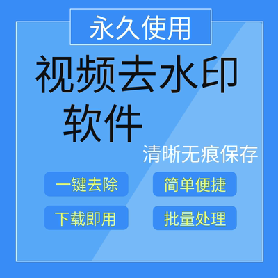 视频去水印软件智能模糊新版一键去除台标字幕视频logo工具裁剪