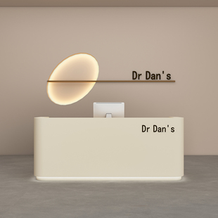 服装店美容院收银台店铺小型烤漆接待台展厅咨询台公司前台吧台