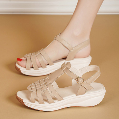 真皮凉鞋女夏季2025新款平底软底