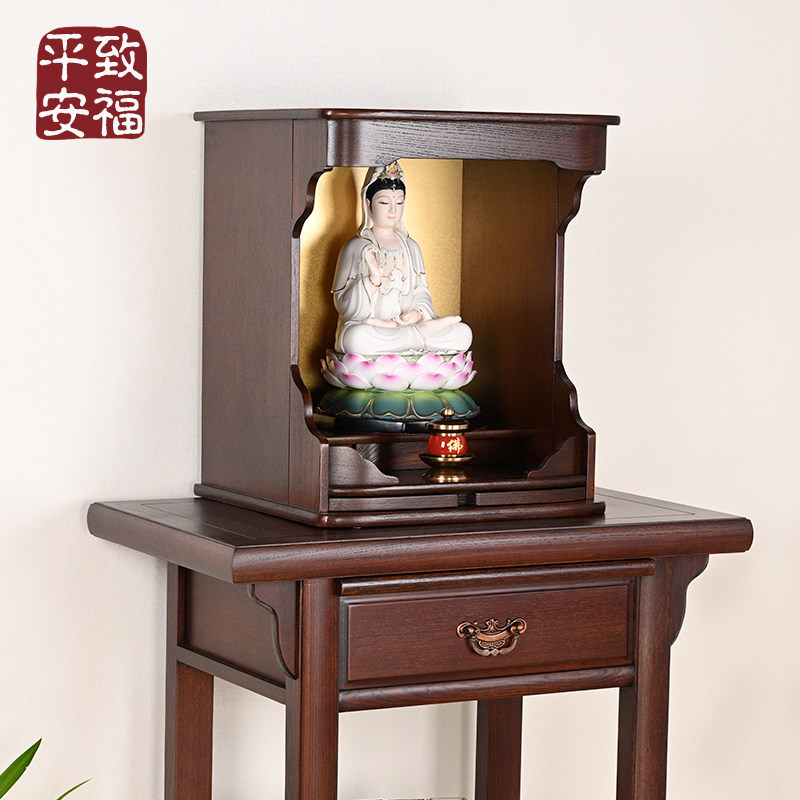 佛龛无门现代简约佛坛供奉财神观音柜神龛神台供台挂壁式佛柜吊柜