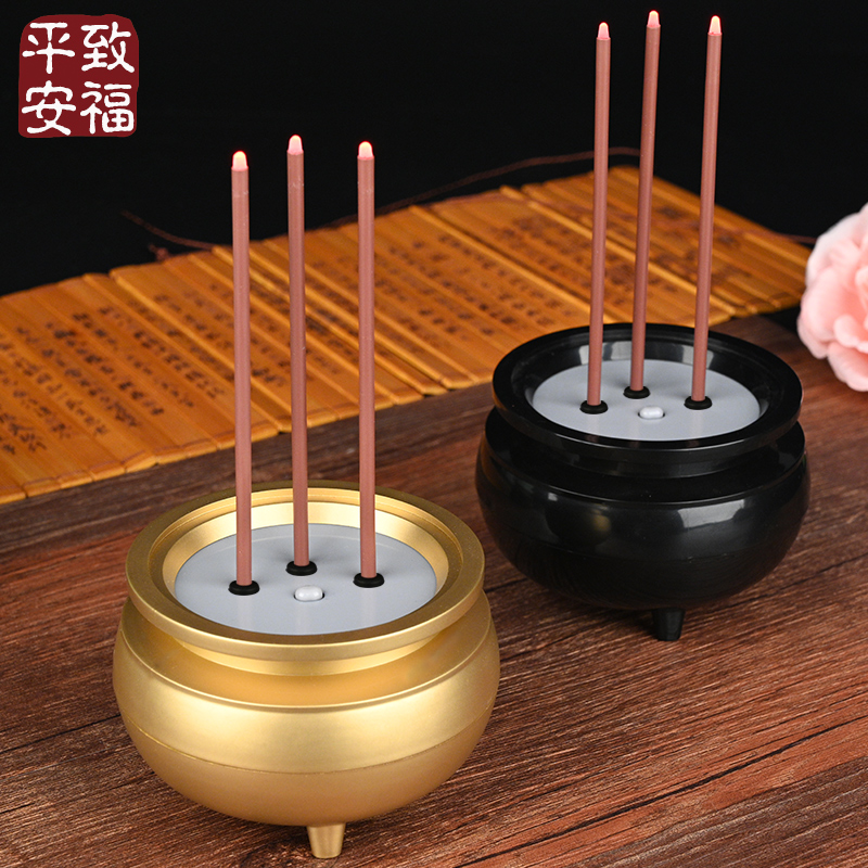 香炉蜡烛财神供佛充电式长明灯