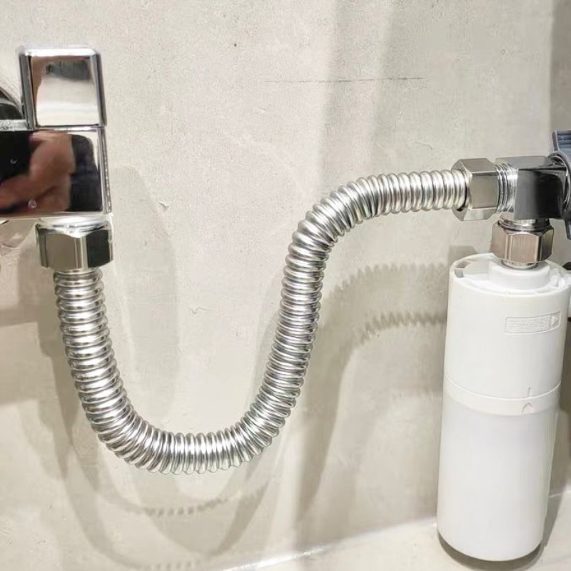 进水软管冷热波纹管耐高压4分进出水马桶热水器连接304不锈钢水管
