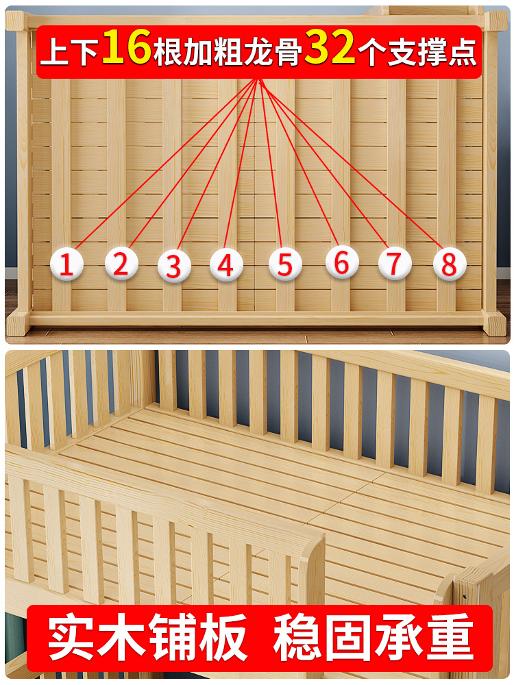定制全实木上下铺双层床高低床两层上下床宿舍双人床子母床木床宿