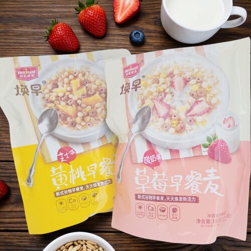 皇麦世家草莓酸奶即食早餐麦片