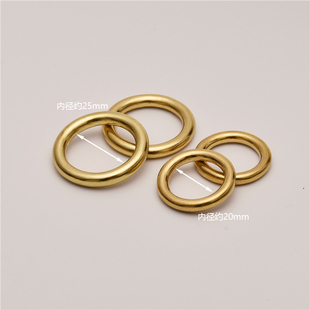 纯铜闭口铜环手工皮具DIY配件O型环圆环黄铜拎环连接环皮革包配件