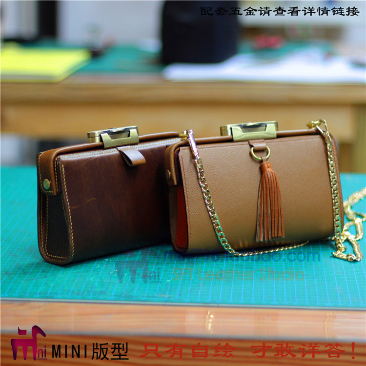 手作皮具 diy 手包 休闲牛包包定制