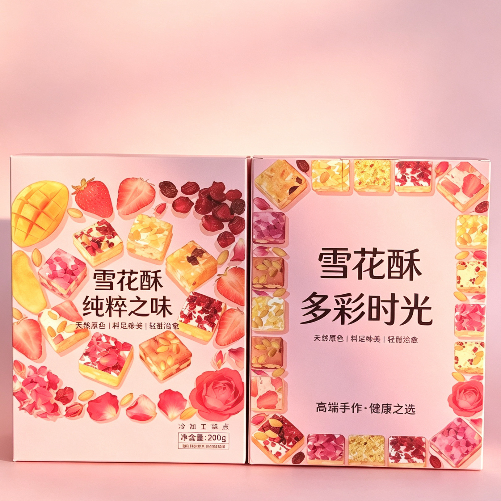 雪花酥手工自制网红礼盒牛轧糖坚果饼早餐传统特产糕点休闲零食品