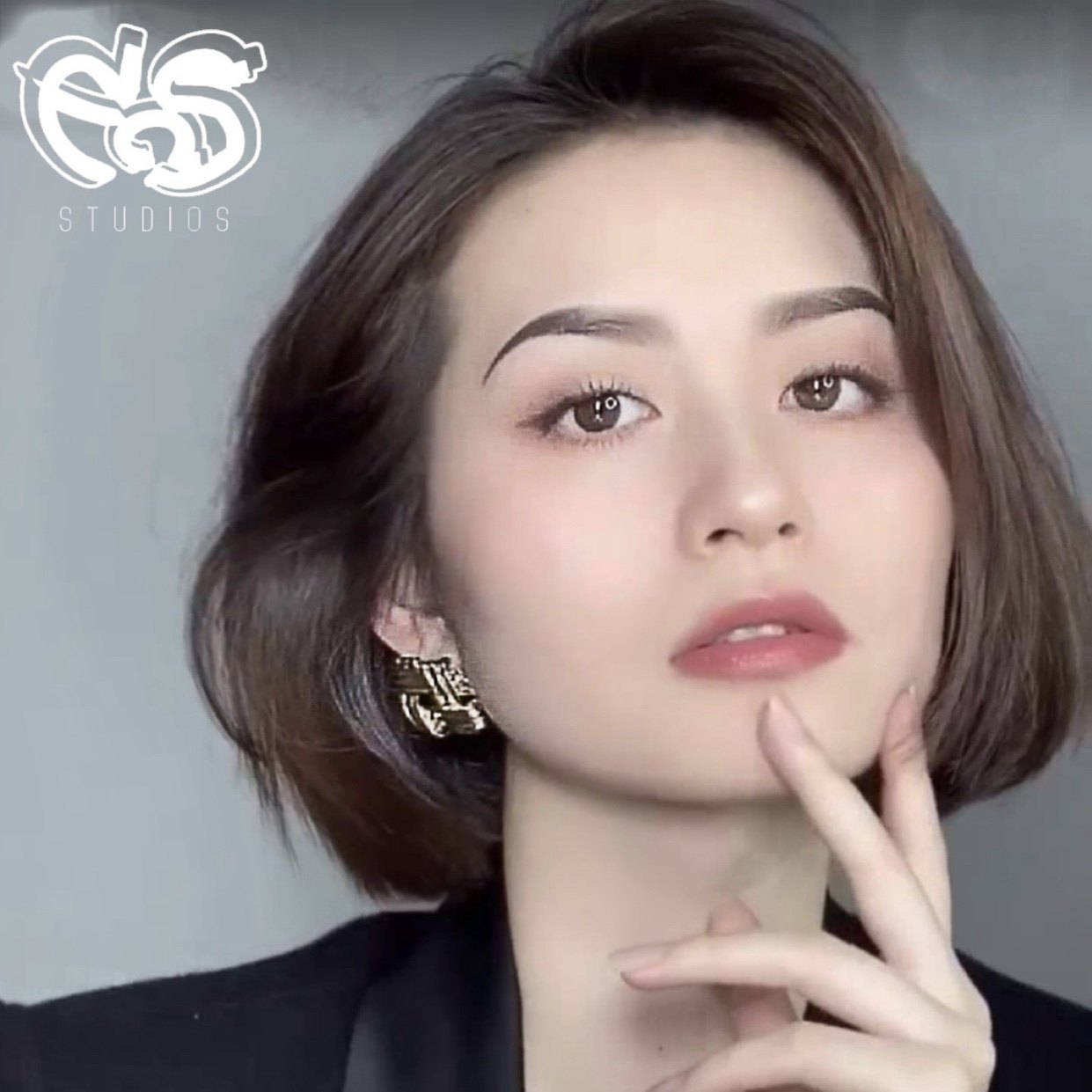 【EOSSTUDIO】编织金属高级感香家耳环2021新款耳饰大牌设计