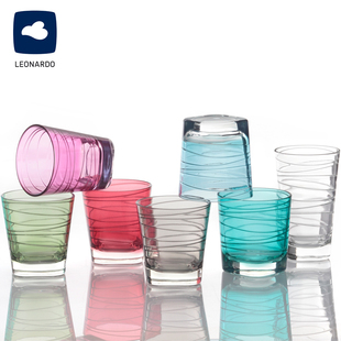 德国进口俐傲纳朵LEONARDO无铅彩色透明果汁杯水杯茶杯酒杯玻璃杯