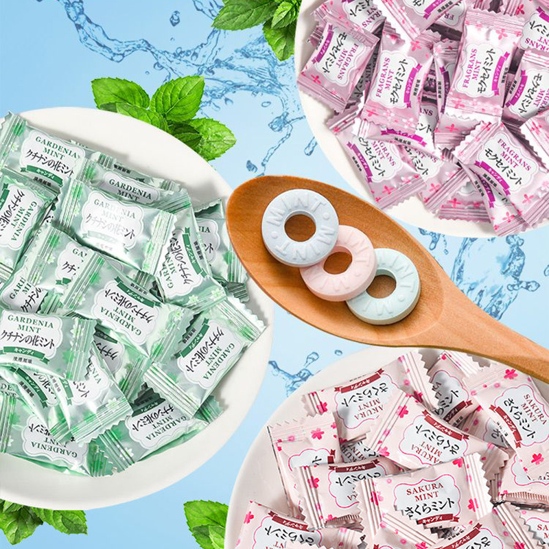 花香味无糖薄荷糖强劲清凉圈圈糖果桂花栀子花樱花门店商务招待糖